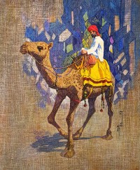 Tariq Mahmood, 34 x 42, Oil on Jute, Figurative Painting, AC-TMD-041